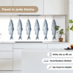 Vissen - Illustratie - Delfts - Blauw keuken achterwand 2 middel -sfeer4_DE