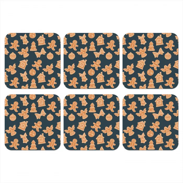 Illustratie - Koekjes - Blauw onderzetter kurk middel 366 -3d