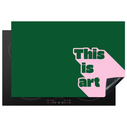 This is art - Schaduw - Roze Inductie beschermer vinyl 3mm klein -3d