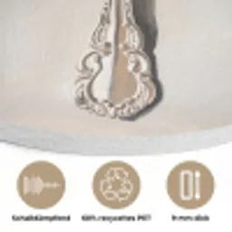 Lepel - Verf - Zilver Akoestische PET Vilt - Rond klein -closeup_DE