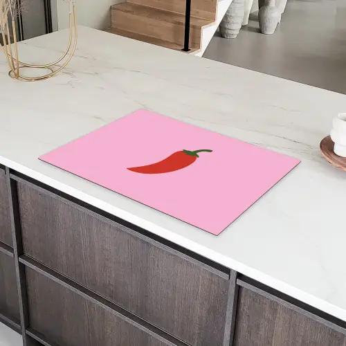 Peper - Rood - Illustratie Inductie beschermer vinyl 3mm klein -sfeer8