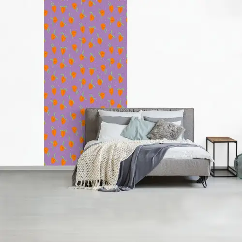 Paars - Oranje - Perzik fotobehang vinyl groot 64 -slaapkamer