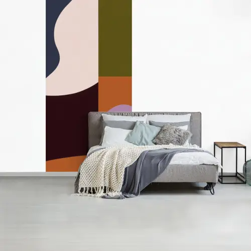 Vormen - Abstract - Kleuren - Vierkant fotobehang vinyl groot -slaapkamer
