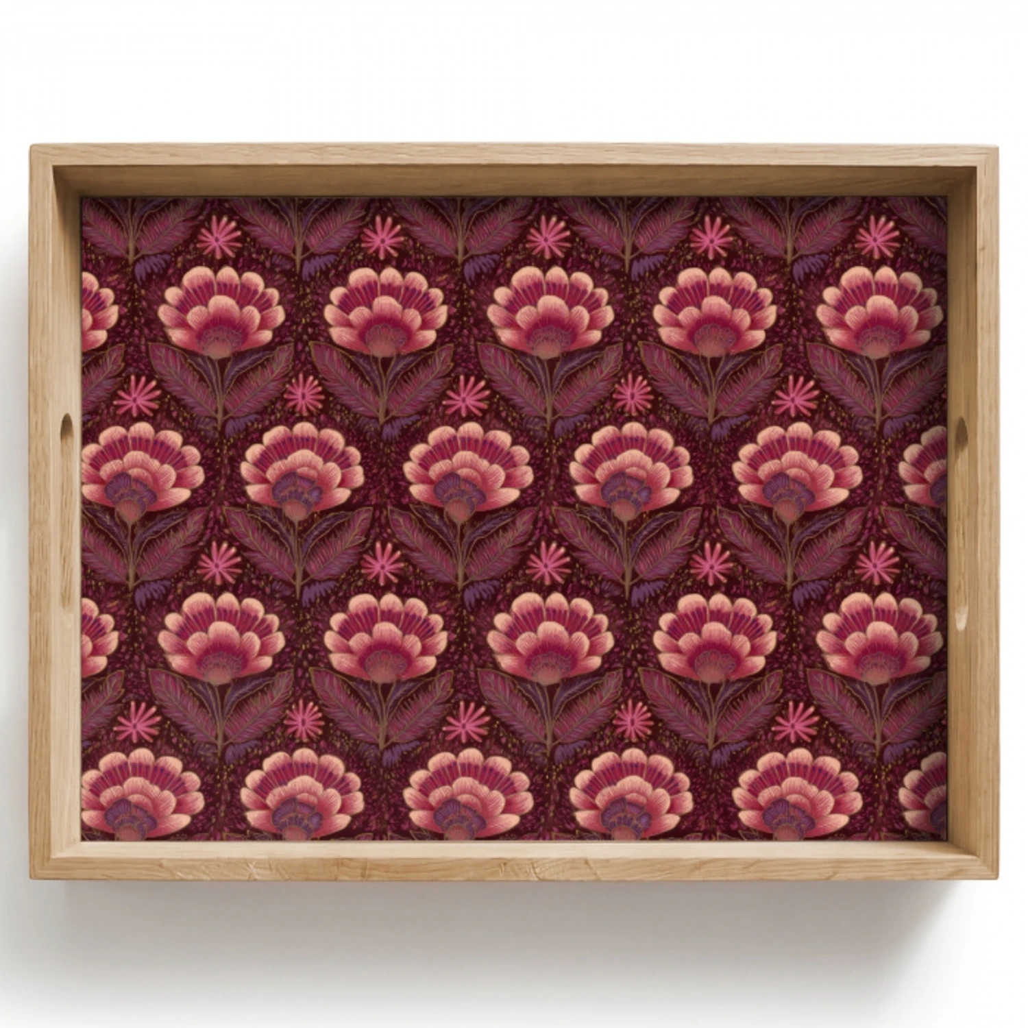 Bloemen - Waaier - Paars Dienblad Rechthoek middel 911 -z3d_shopping