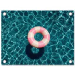 Drijvend - Zwemband - Water tuinposter los doek klein -3d