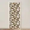 Abstract - Retro - Bruin deurposter klein 289 -3d_beige