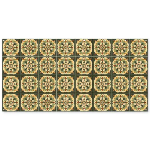 Ornament - Patroon - Groen Balkonbeschermer Duitsland klein 596 -zz_3d