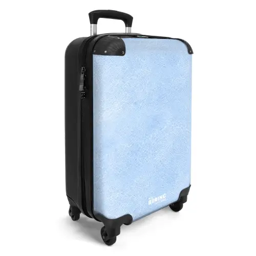 Lederen look licht blauw NBS - Handbagage koffer - Kinderen Unisex middel -productfoto_3d