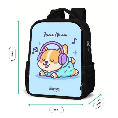 Kawai - Hond - Muziek Rugzak - Zwart middel -productfoto_formaten