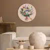 Margrieten - Boeket - Strikje - Roze Akoestische PET Vilt - Rond klein -sfeer1