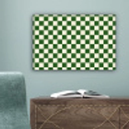 Schaakbord - Patroon - Groen canvas 2cm klein 34 -sfeer4