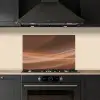 Golven - Abstract - Bruin keuken achterwand spatscherm klein -sfeer1