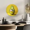 Avocado - Discobal - Geel - Glitter KitchenYeah - Keuken - Wandcirkel Forex klein -sfeer2