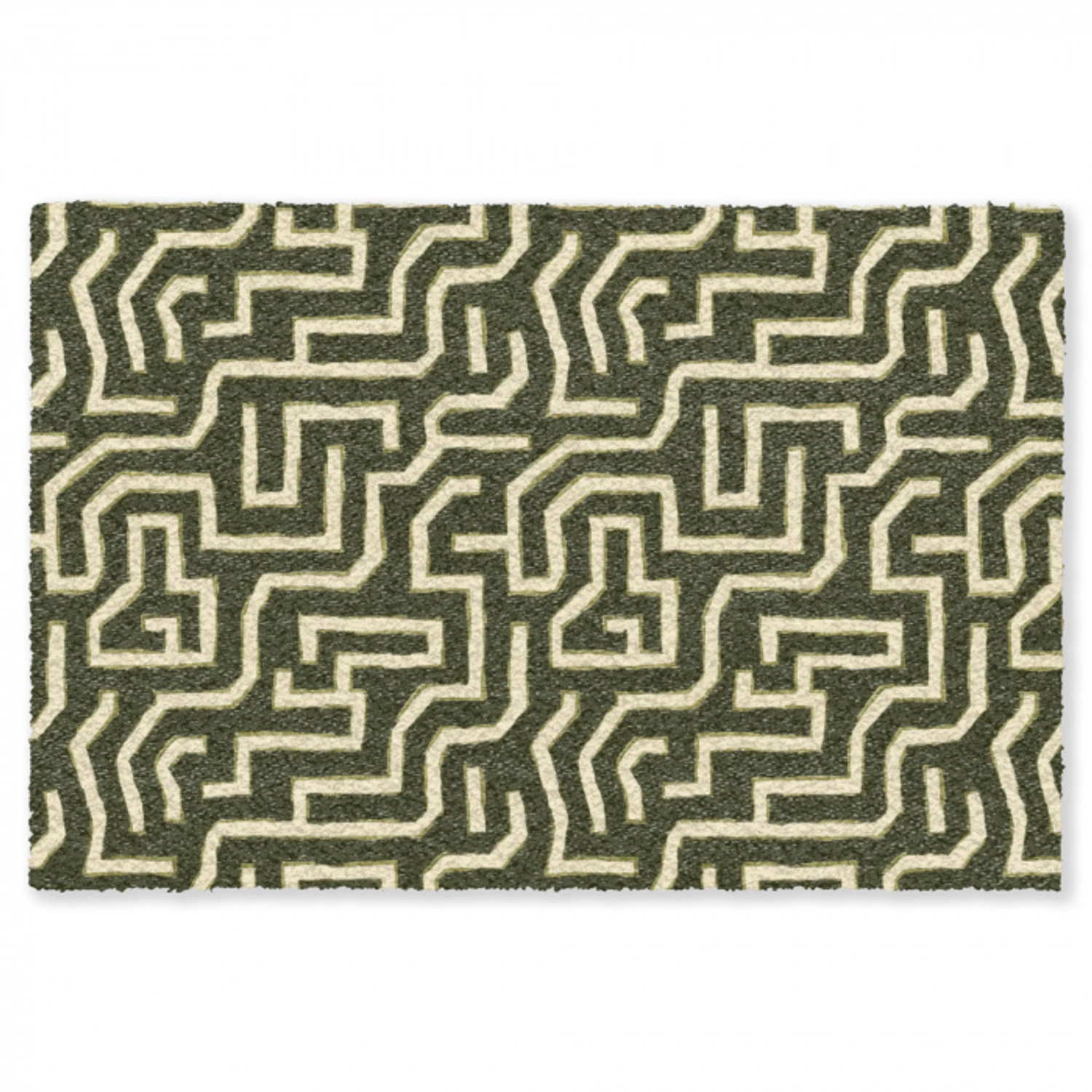 Lijnen - Abstract - Groen Vloerkleed Rechthoek klein 1091 -3d