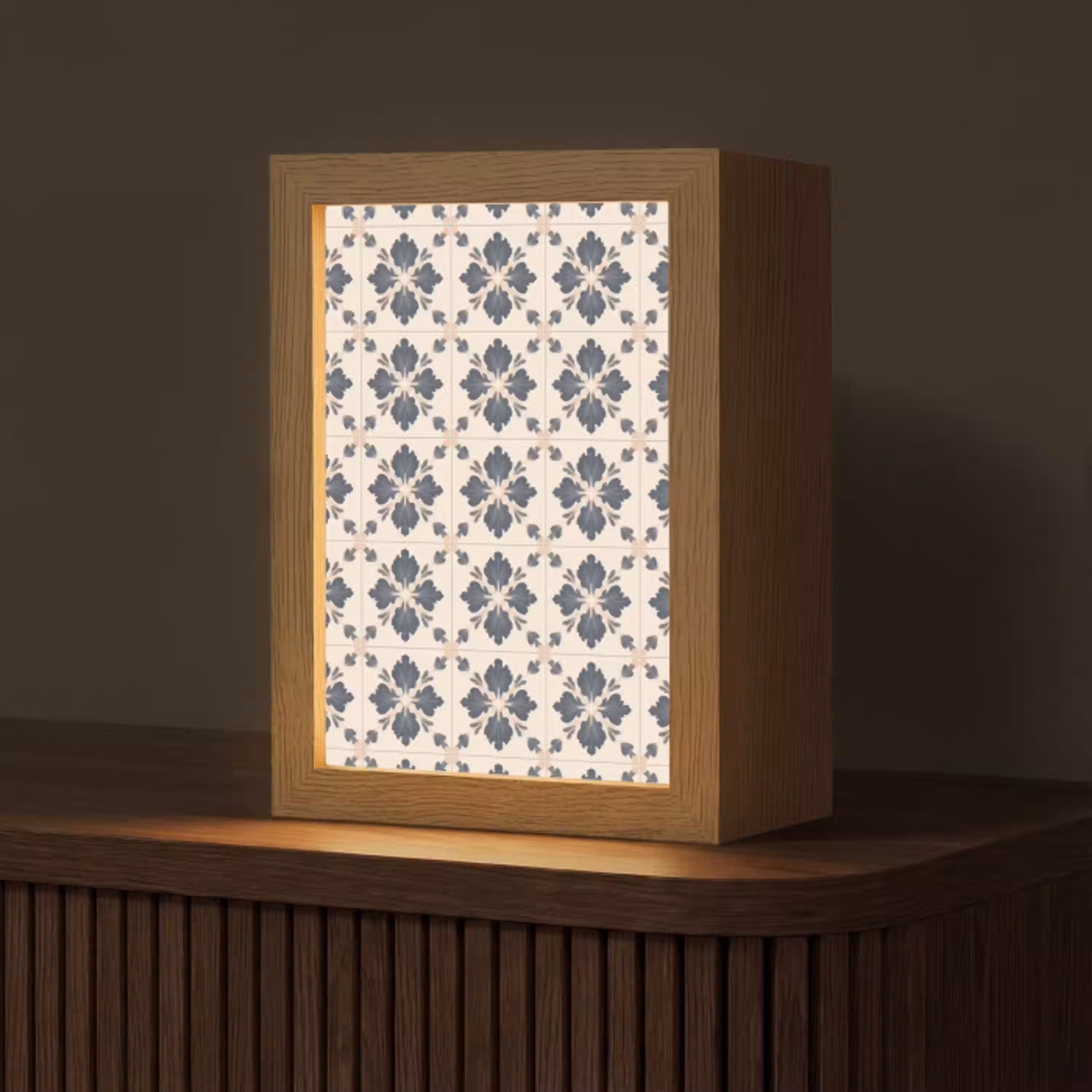 Bladvorm - Klassiek - Kleurrijk Light Box met kabel (Tafellamp) klein 925 -z3d_website