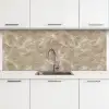 Bruin - Kristaladers - Marmer keuken achterwand 2 middel 871 -3d