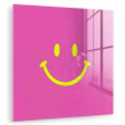 Smiley - Vrolijk - Roze plexiglas 5mm klein -zzzproduct_nieuw