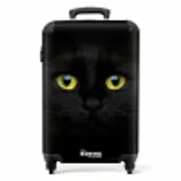 Zwarte kat met felle ogen NBS - Handbagage koffer - Unisex middel -productfoto_recht