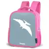 Blauw met Pteranodon dino Kinderrugzak - Roze middel -schuin