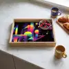 Abstract - Vormen - Kleurrijk - Lijnen Dienblad Rechthoek middel -sfeer2