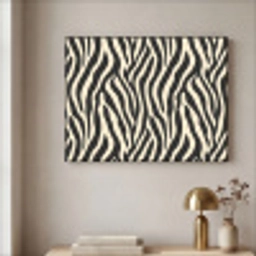 Zebra - Print - Klassiek - Zwart Textielframe zwart klein 947 -sfeer2