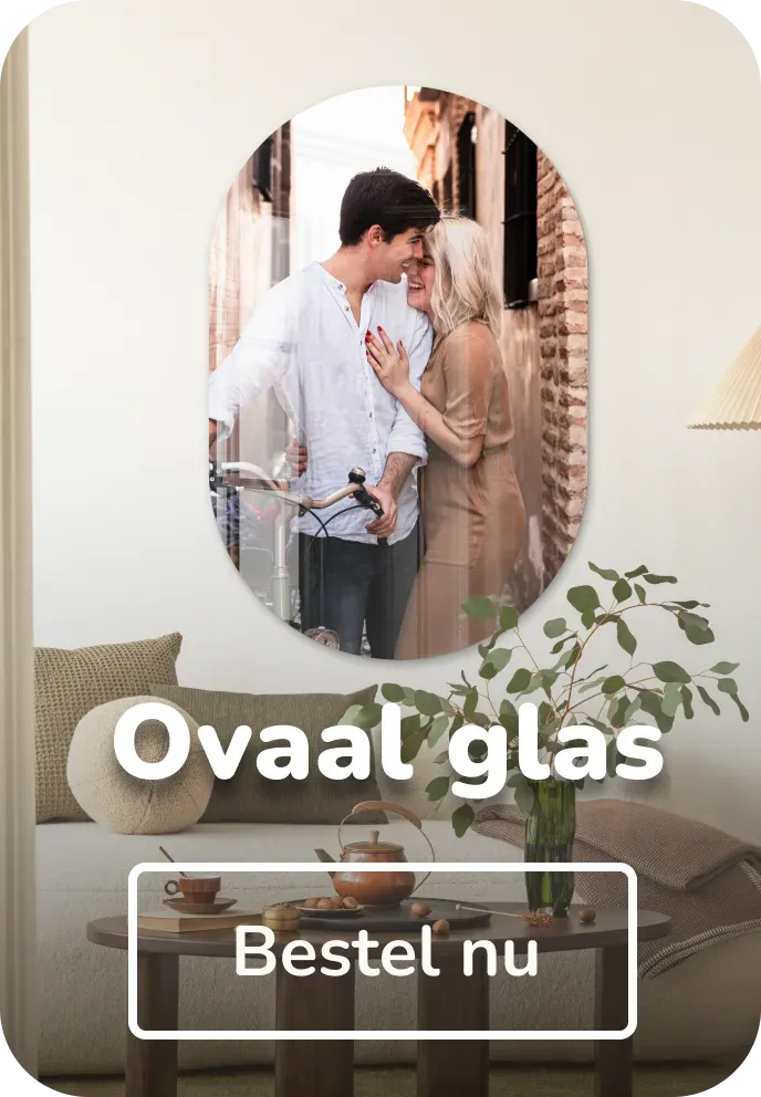 Foto op glas ovaal