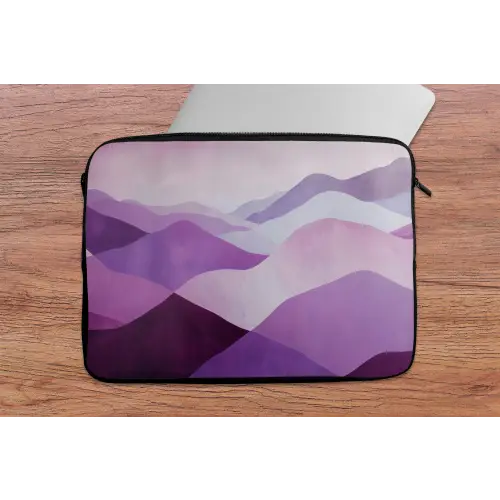 Abstract - Heuvels - Landschap - Paars laptophoes neopreen klein -tafel