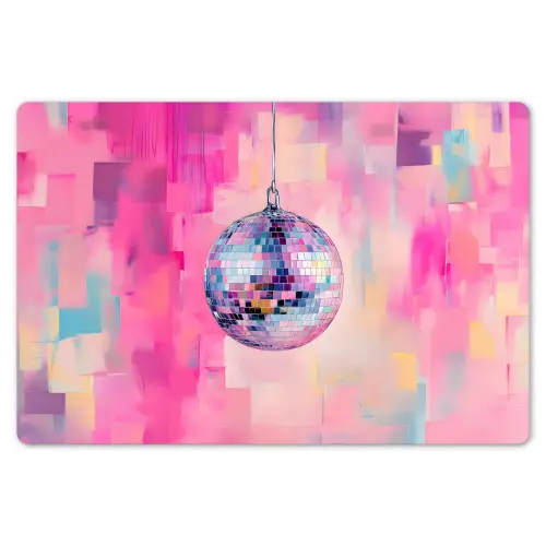 Discobal - Pink - Verf Placemat vinyl groot -zzsfeer1_Kitchenyeah-website
