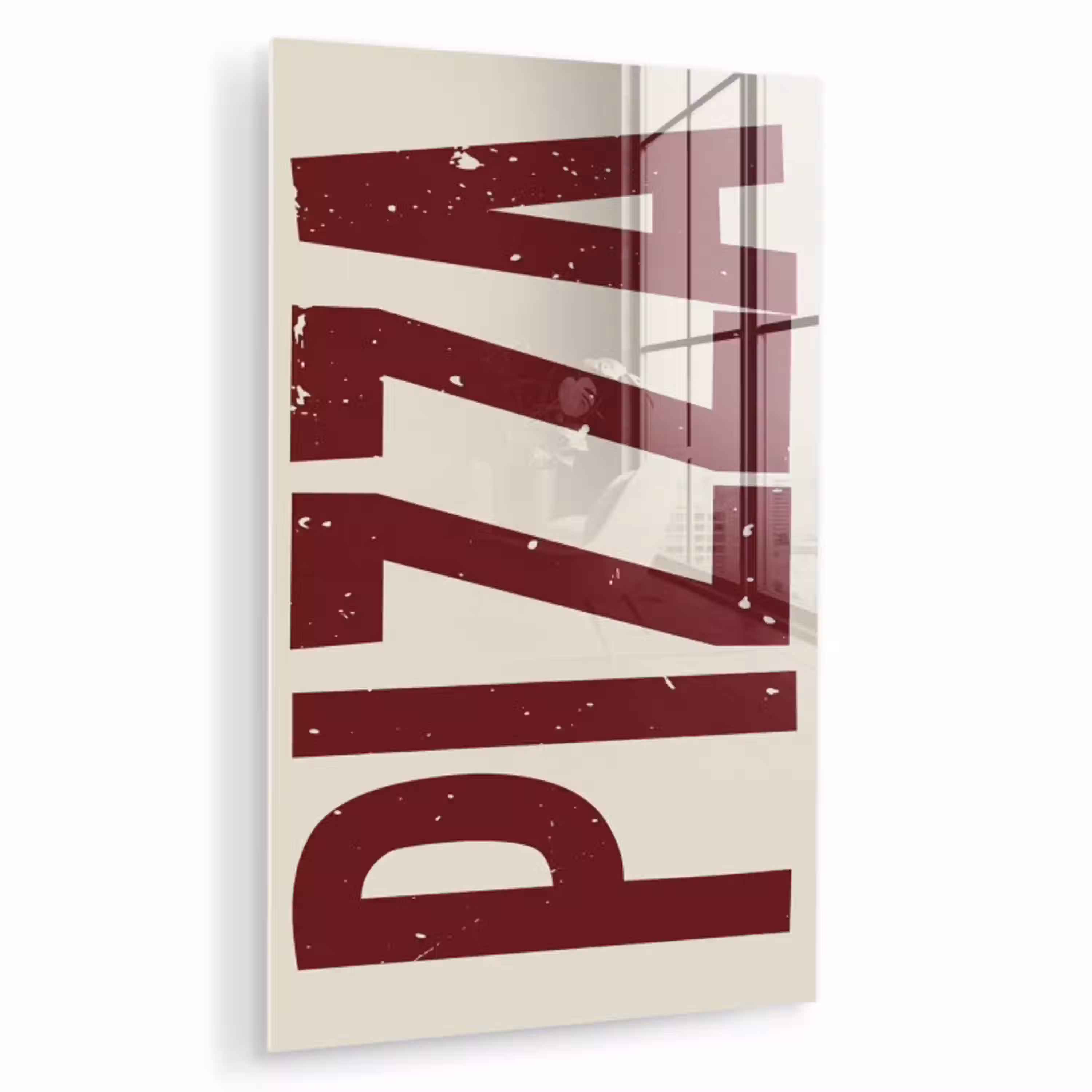 Pizza - Vintage - Decoratie - Japandi plexiglas 5mm klein -zzzproduct_nieuw