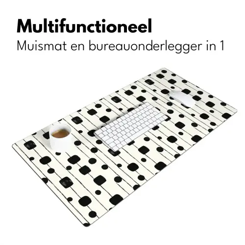 Grafisch - Modern - Zwart Muismat XXL klein 681 -sfeer4