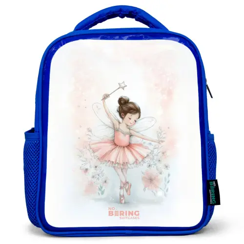 Ballerina - Elf - Fee Kinderrugzak - Blauw middel -3d