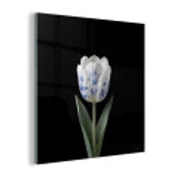 Tulp - Patroon - Blauw plexiglas 5mm klein -z3d