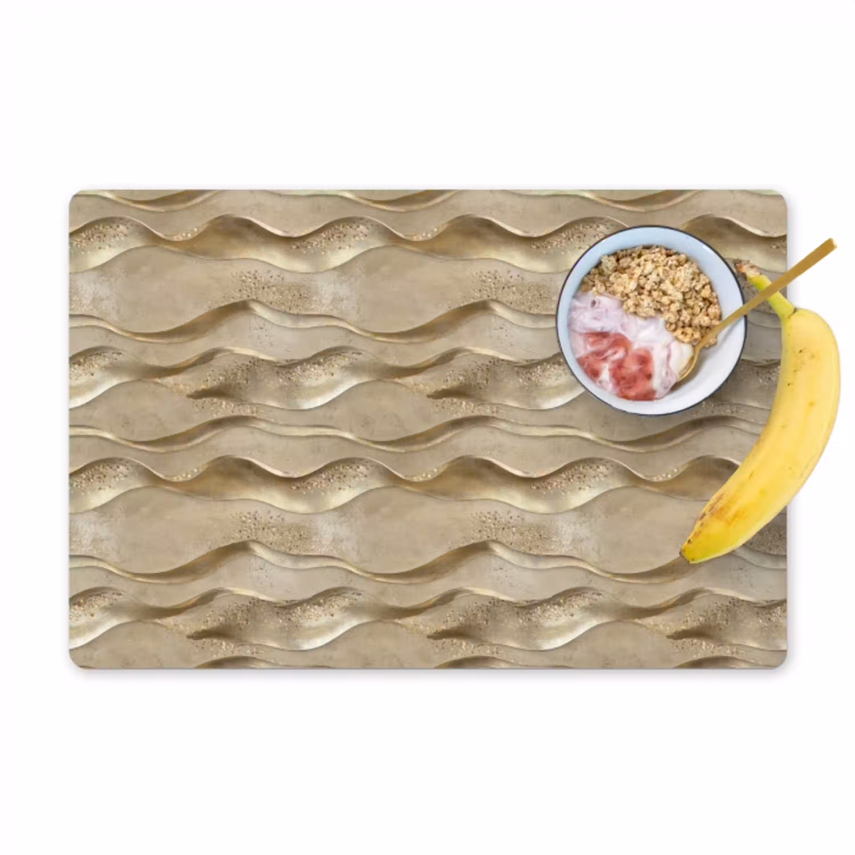 Golven - Patroon - Goud Placemat vinyl groot 368 -zzzproduct_Kitchenyeah-website