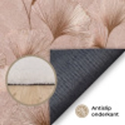 Ginkgo - Patroon - Roze Vloerkleed Rechthoek klein 1091 -uniquesellingpoint_antislip_NL_DE