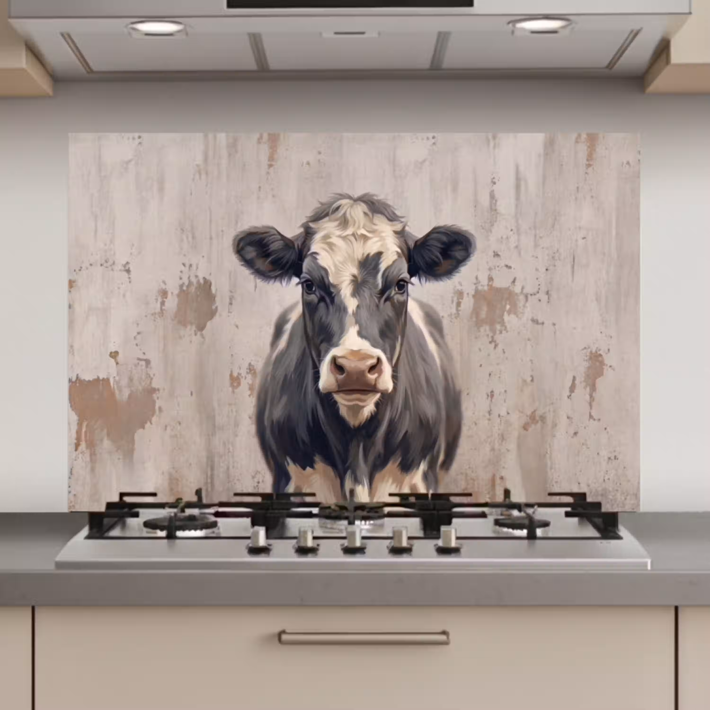 Koe - Portret - Dieren - Modern keuken achterwand spatscherm klein -3d_website