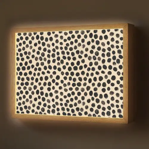Stippen - Patroon - Zwart Light Box met batterij (Wandlamp) middel 907 -z3d_website
