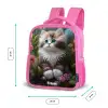 Kitten tussen bloemen Kinderrugzak - Roze middel -productfoto_formaten