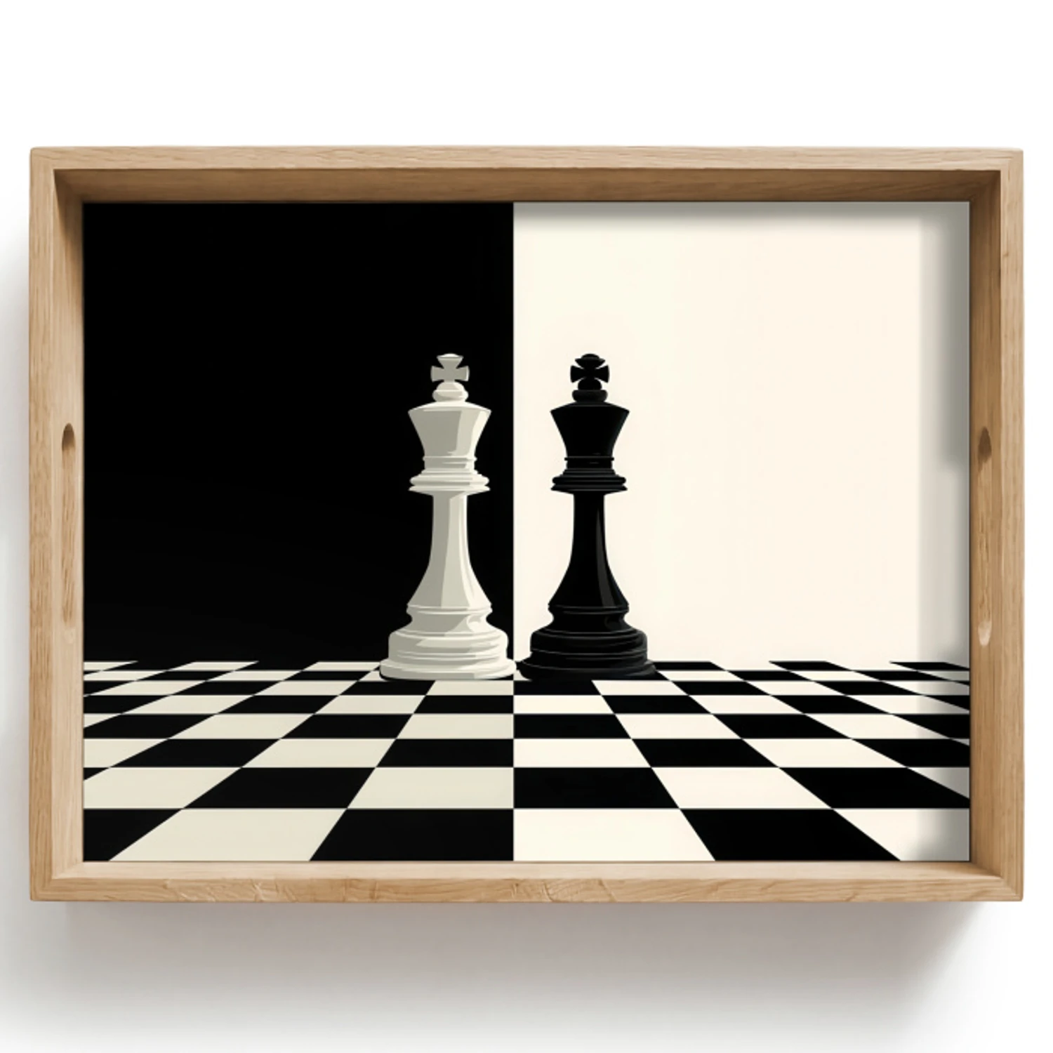 Tray - Chess pieces - King - Blocked - Black | KitchenYeah.co.uk