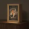 Koptelefoon - Bruin - Dynamische penseelstreken Light Box met kabel (Tafellamp) klein -z3d_website