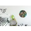 Vogel - Tak - Rozen - Mozaïek Wandcirkel aluminium klein -kinderkamer