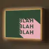 Donkergroen - Tekst - Schaduw - Grafisch Light Box met batterij (Wandlamp) middel -z3d_website