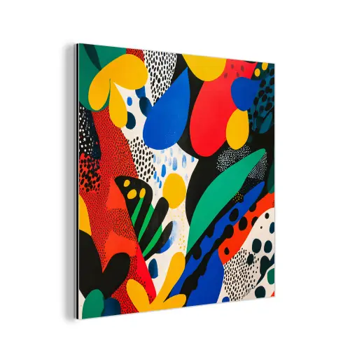Abstract - Planten - Vormen - Kleurrijk aluminium wit klein -3d