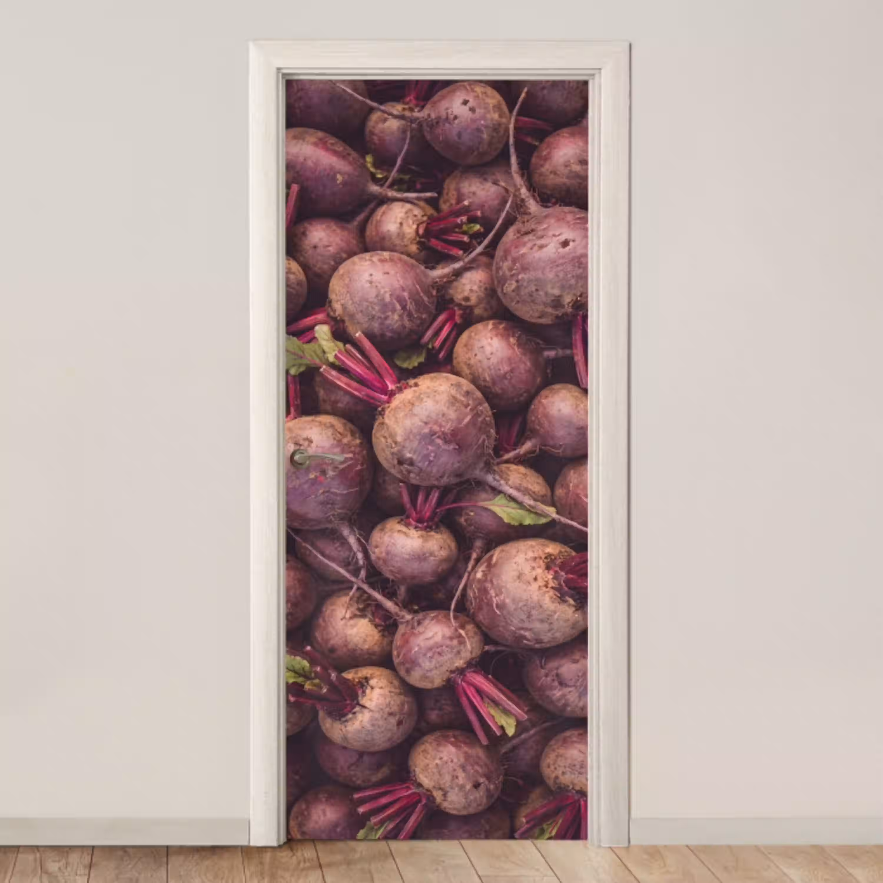 Groente - Rood - Natuur deurposter klein -3d_beige