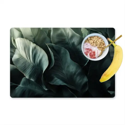 Groen - Bladeren - Glad - Nerven Placemat vinyl groot -zzzproduct_Kitchenyeah-website
