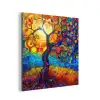 Boom - Zon - Verflook - Kleuren - Abstract aluminium wit klein -3d