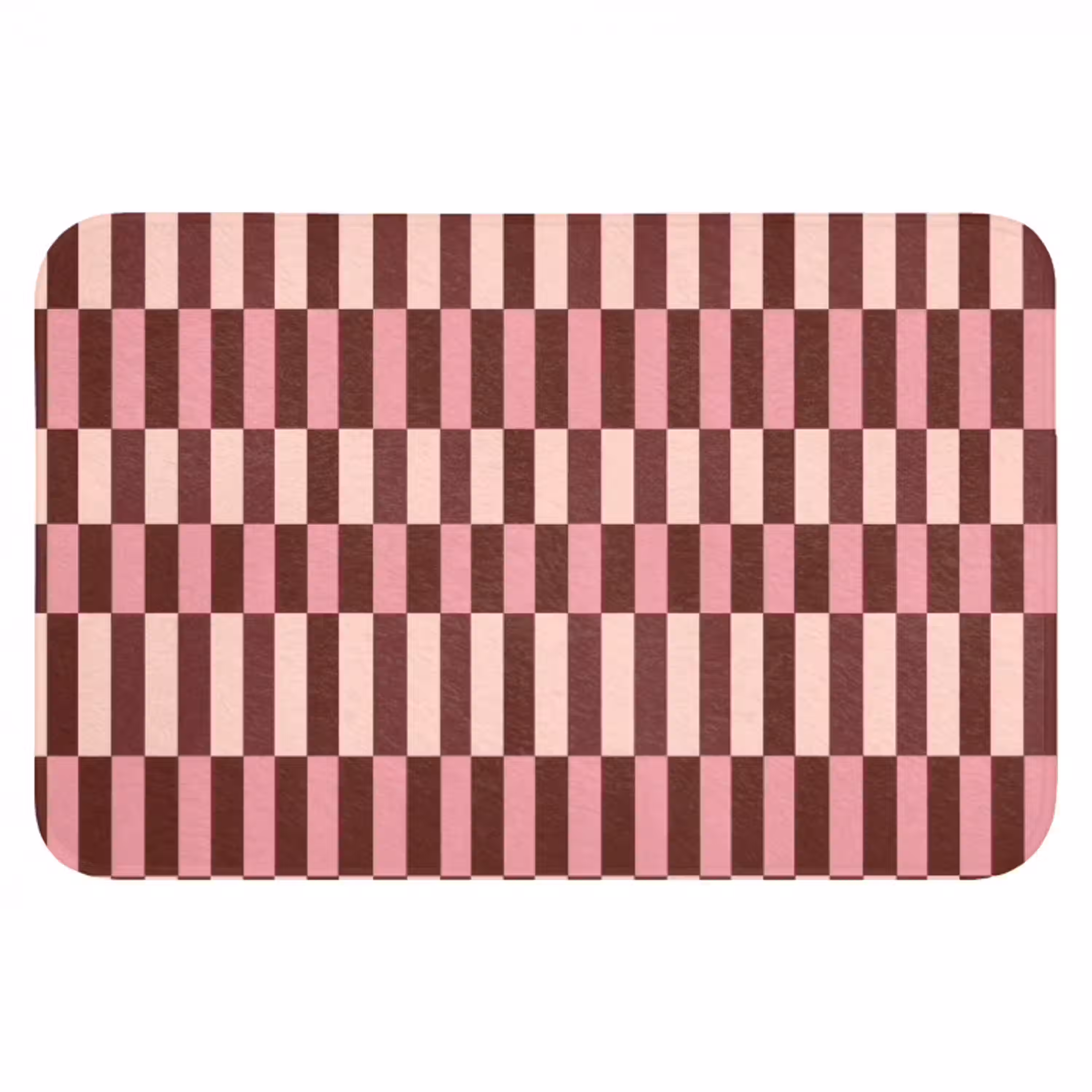 Roze - Rood - Blokjes Badmat klein 997 -3d