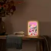 Stad - Roze - Palmbomen Light Box met kabel (Tafellamp) klein -sfeer4