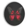 Vlinder - Rood - Contrast Akoestische PET Vilt - Rond klein -3d