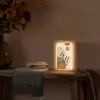 Vormen - Rond - Bladeren - Beige Light Box met kabel (Tafellamp) klein -sfeer4