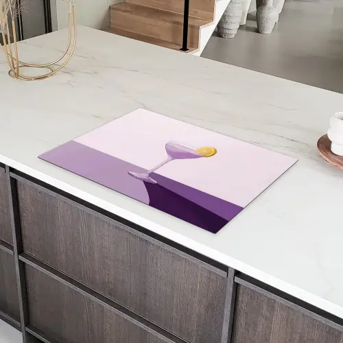 Cocktail - Paars - Minimalistisch - Citroen Inductie beschermer vinyl 3mm klein -sfeer8